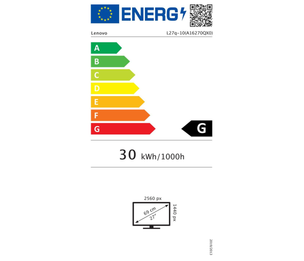 Lenovo L27q-10 Srebrny - 361947 - zdjęcie 2